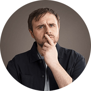 Image of a man thinking